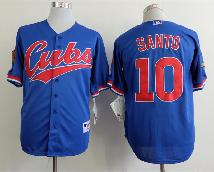 Chicago Cubs #10 Ronald Santo Blue 1994 Throwback Jerseys,We sell and wholesale Chicago Cubs #10 Ronald Santo Blue 1994 Throwback Jerseys on line form chian!