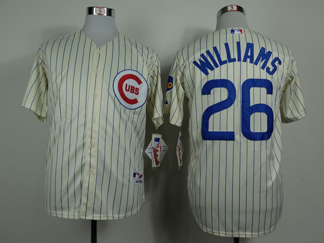 Chicago Cubs #26 Billy Williams Cream Pinstripe 1969 Throwback Jerseys,We sell and wholesale Chicago Cubs #26 Billy Williams Cream Pinstripe 1969 Throwback Jerseys on line form chian!