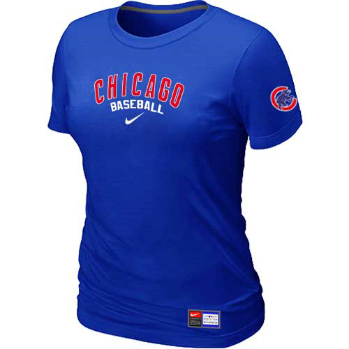 Chicago Cubs Nike Women's Blue Short Sleeve Practice T-Shirt,We sell and wholesale Chicago Cubs Nike Women's Blue Short Sleeve Practice T-Shirt on line form chian!