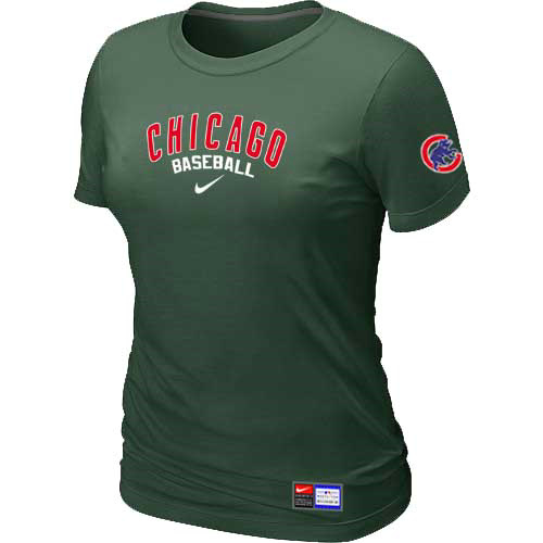 Chicago Cubs Nike Women's D.Green Short Sleeve Practice T-Shirt,We sell and wholesale Chicago Cubs Nike Women's D.Green Short Sleeve Practice T-Shirt on line form chian!