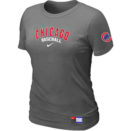 Chicago Cubs Nike Women's D.Grey Short Sleeve Practice T-Shirt,We sell and wholesale Chicago Cubs Nike Women's D.Grey Short Sleeve Practice T-Shirt on line form chian!