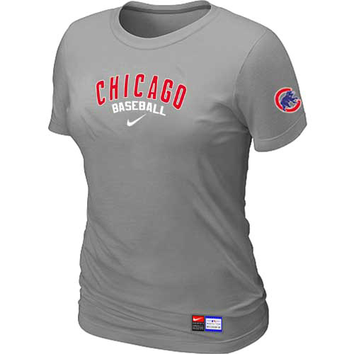 Chicago Cubs Nike Women's L.Grey Short Sleeve Practice T-Shirt,We sell and wholesale Chicago Cubs Nike Women's L.Grey Short Sleeve Practice T-Shirt on line form chian!