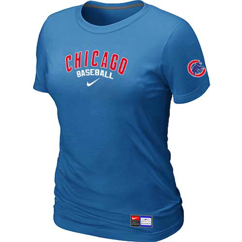 Chicago Cubs Nike Women's L.blue Short Sleeve Practice T-Shirt,We sell and wholesale Chicago Cubs Nike Women's L.blue Short Sleeve Practice T-Shirt on line form chian!