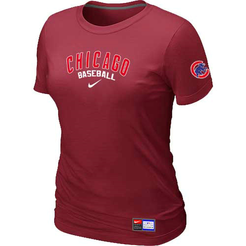 Chicago Cubs Nike Women's Red Short Sleeve Practice T-Shirt,We sell and wholesale Chicago Cubs Nike Women's Red Short Sleeve Practice T-Shirt on line form chian!