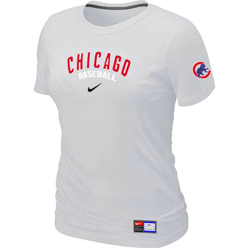 Chicago Cubs Nike Women's White Short Sleeve Practice T-Shirt,We sell and wholesale Chicago Cubs Nike Women's White Short Sleeve Practice T-Shirt on line form chian!