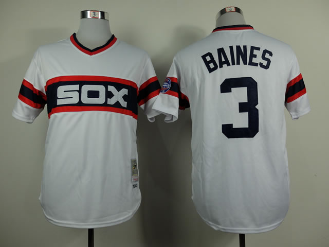 Chicago White Sox #3 Baines Throwback 1983 White Pullover Jerseys,We sell and wholesale Chicago White Sox #3 Baines Throwback 1983 White Pullover Jerseys on line form chian!