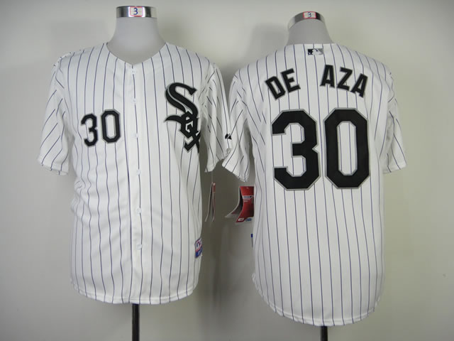 Chicago White Sox #30 DE Aza White With Black Pinstripe Jerseys,We sell and wholesale Chicago White Sox #30 DE Aza White With Black Pinstripe Jerseys on line form chian!