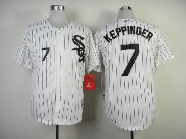 Chicago White Sox #7 Keppinger White With Black Pinstripe Jerseys,We sell and wholesale Chicago White Sox #7 Keppinger White With Black Pinstripe Jerseys on line form chian!
