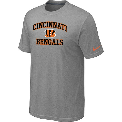 Cincinnati Bengals Heart & Soul Light grey T-Shirt,We sell and wholesale Cincinnati Bengals Heart & Soul Light grey T-Shirt on line form chian!