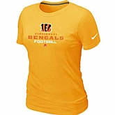 Cincinnati Bengals Yellow Women's Critical Victory T-Shirt,baseball caps,new era cap wholesale,wholesale hats