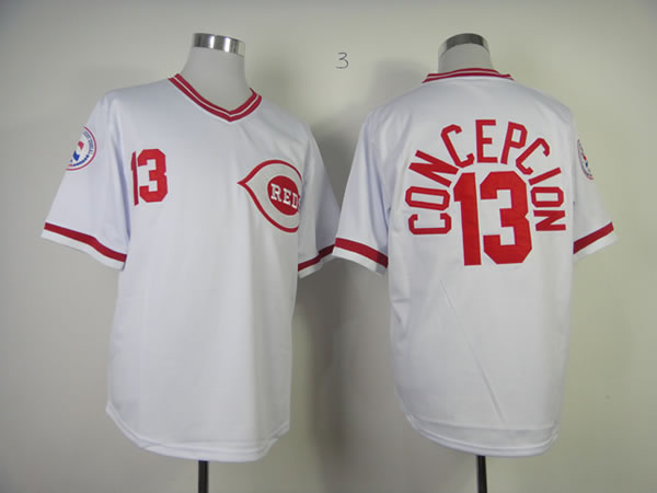Cincinnati Reds #13 Concepcion White Throwback Jerseys,We sell and wholesale Cincinnati Reds #13 Concepcion White Throwback Jerseys on line form chian!