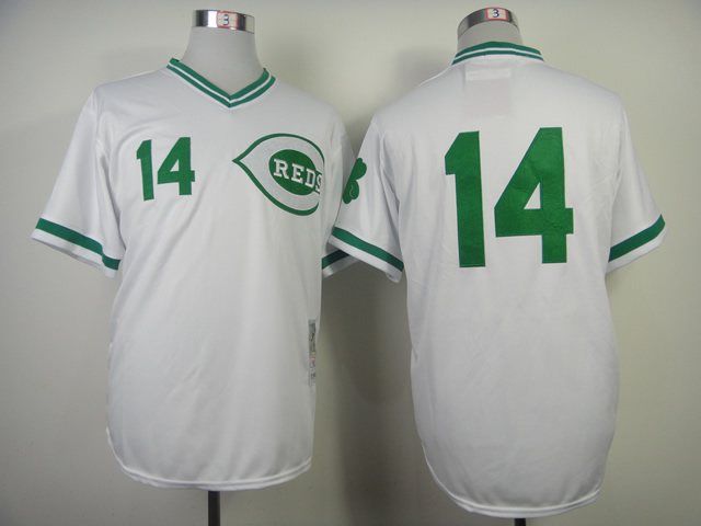Cincinnati Reds #14 Rose White With Green Jerseys,We sell and wholesale Cincinnati Reds #14 Rose White With Green Jerseys on line form chian!