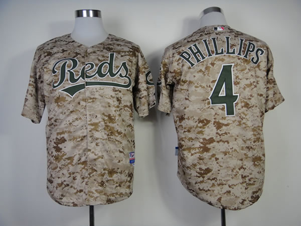 Cincinnati Reds #4 Brandon Phillips 2014 Camo Jerseys,We sell and wholesale Cincinnati Reds #4 Brandon Phillips 2014 Camo Jerseys on line form chian!