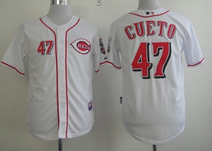Cincinnati Reds #47 Johnny Cueto White Jerseys,We sell and wholesale Cincinnati Reds #47 Johnny Cueto White Jerseys on line form chian!
