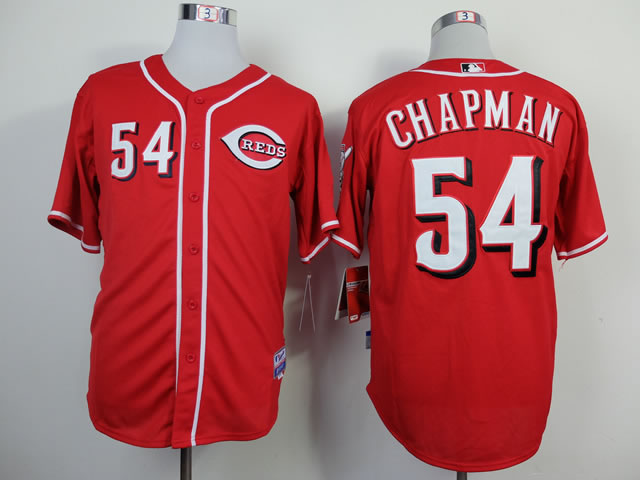 Cincinnati Reds #54 Aroldis Chapman Red Jerseys,We sell and wholesale Cincinnati Reds #54 Aroldis Chapman Red Jerseys on line form chian!