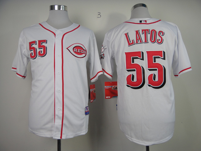 Cincinnati Reds #55 Mat Latos White Jerseys,We sell and wholesale Cincinnati Reds #55 Mat Latos White Jerseys on line form chian!