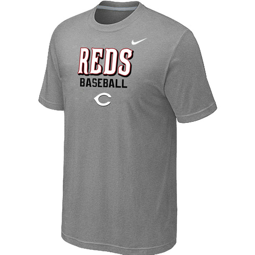 Cincinnati Reds 2014 Home Practice T-Shirt - Light Grey,We sell and wholesale Cincinnati Reds 2014 Home Practice T-Shirt - Light Grey on line form chian!