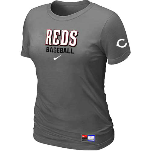 Cincinnati Reds Nike Women's D.Grey Short Sleeve Practice T-Shirt,We sell and wholesale Cincinnati Reds Nike Women's D.Grey Short Sleeve Practice T-Shirt on line form chian!