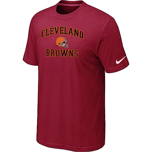Cleveland Browns Heart & Soul Red T-Shirt,We sell and wholesale Cleveland Browns Heart & Soul Red T-Shirt on line form chian!
