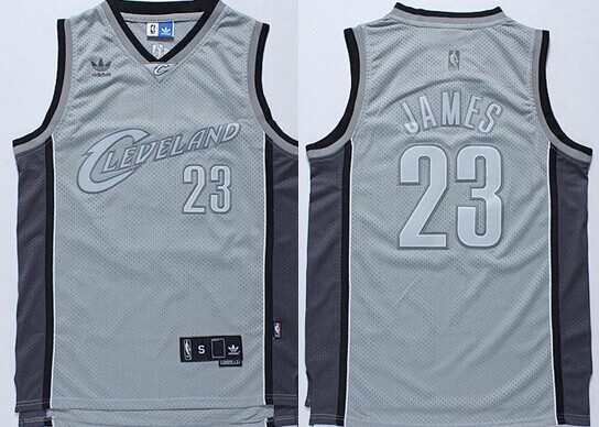 Cleveland Cavaliers #23 LeBron James Gray Swingman Throwback Jersey,We sell and wholesale Cleveland Cavaliers #23 LeBron James Gray Swingman Throwback Jersey on line form chian!