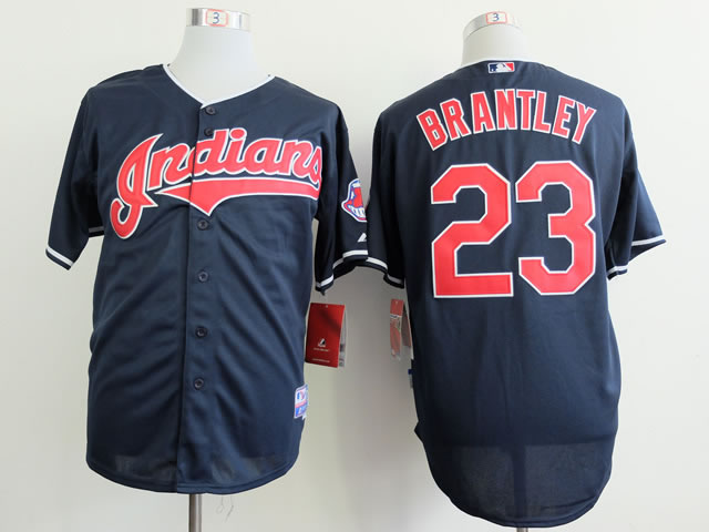 Cleveland Indians #23 Brantley Navy Blue Jerseys,We sell and wholesale Cleveland Indians #23 Brantley Navy Blue Jerseys on line form chian!