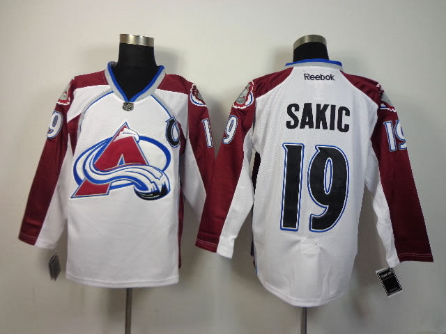 Colorado Avalanche #19 Joe Sakic White Jerseys,We sell and wholesale Colorado Avalanche #19 Joe Sakic White Jerseys on line form chian!