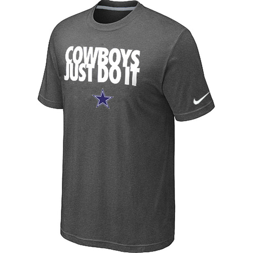 Dallas cowboys Just Do It D.Grey T-Shirt,We sell and wholesale Dallas cowboys Just Do It D.Grey T-Shirt on line form chian!