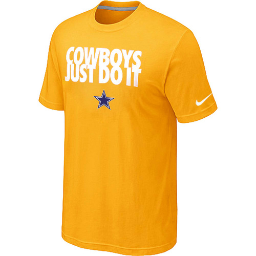 Dallas cowboys Just Do It Yellow T-Shirt,We sell and wholesale Dallas cowboys Just Do It Yellow T-Shirt on line form chian!