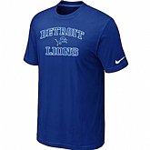 Detroit Lions Heart & Soul Blue T-Shirt,baseball caps,new era cap wholesale,wholesale hats