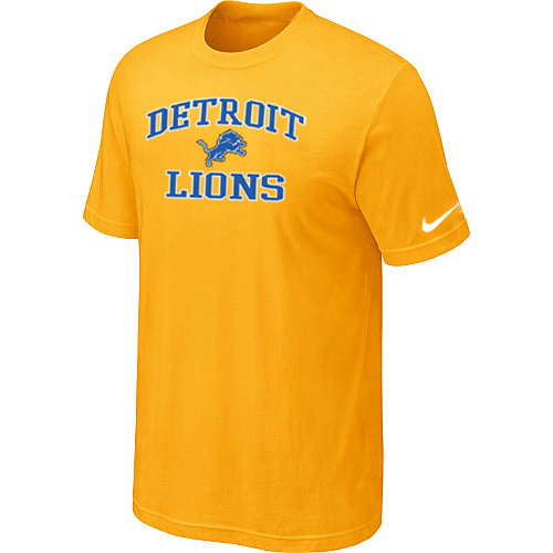 Detroit Lions Heart & Soul Yellow T-Shirt,We sell and wholesale Detroit Lions Heart & Soul Yellow T-Shirt on line form chian!