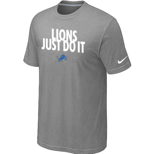 Detroit Lions Just Do It L.Grey T-Shirt,We sell and wholesale Detroit Lions Just Do It L.Grey T-Shirt on line form chian!