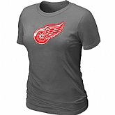 Detroit Red Wings Big & Tall Women's Logo D.Grey T-Shirt,baseball caps,new era cap wholesale,wholesale hats