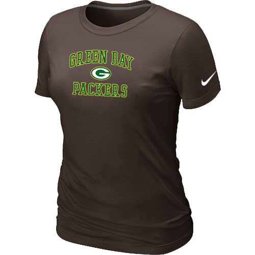 Green Bay Packers Women's Heart & Soul Brown T-Shirt,We sell and wholesale Green Bay Packers Women's Heart & Soul Brown T-Shirt on line form chian!