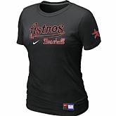 Houston Astros Black Nike Women's Short Sleeve Practice T-Shirt