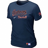 Houston Astros D.Blue Nike Women's Short Sleeve Practice T-Shirt,baseball caps,new era cap wholesale,wholesale hats