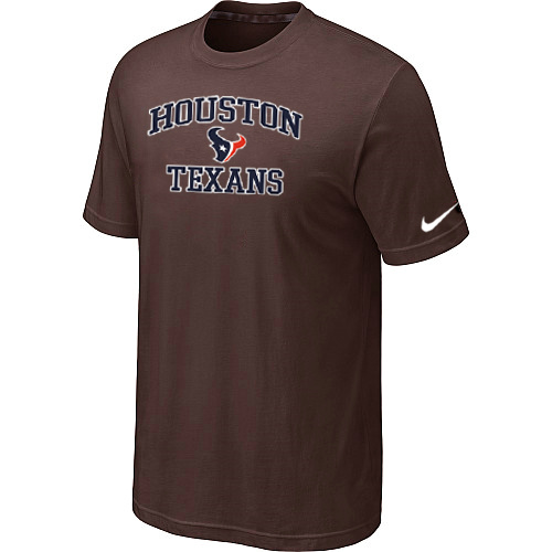 Houston Texans Heart & Soul Brown T-Shirt,We sell and wholesale Houston Texans Heart & Soul Brown T-Shirt on line form chian!