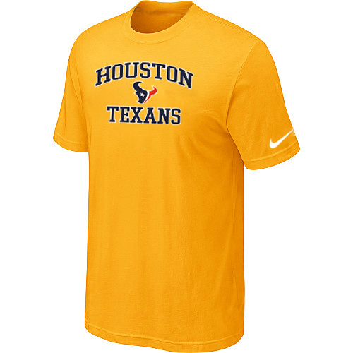 Houston Texans Heart & Soul Yellow T-Shirt,We sell and wholesale Houston Texans Heart & Soul Yellow T-Shirt on line form chian!