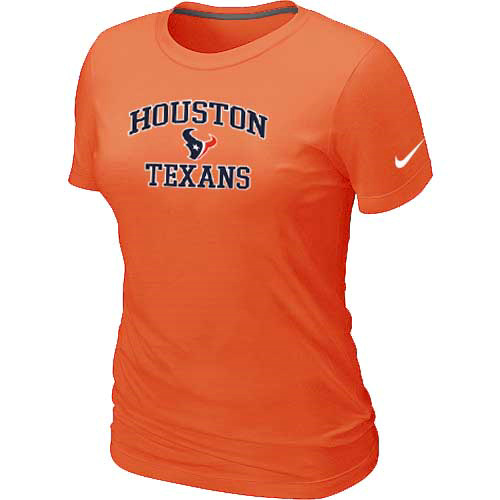Houston Texans Women's Heart & Soul Orange T-Shirt,We sell and wholesale Houston Texans Women's Heart & Soul Orange T-Shirt on line form chian!