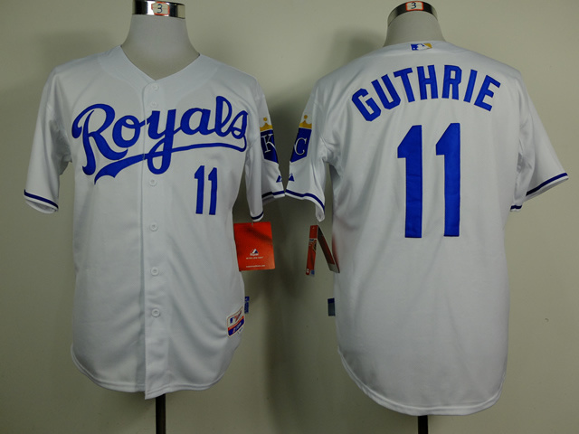 Kansas City Royals #11 Guthrie 2014 White Jerseys,We sell and wholesale Kansas City Royals #11 Guthrie 2014 White Jerseys on line form chian!