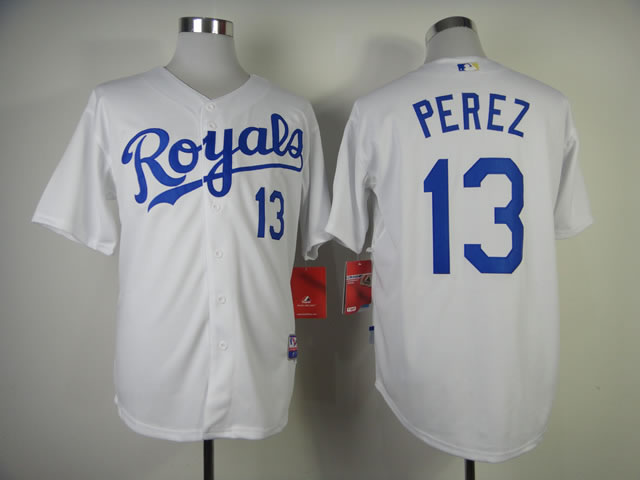 Kansas City Royals #13 Salvador Perez White Jerseys,We sell and wholesale Kansas City Royals #13 Salvador Perez White Jerseys on line form chian!
