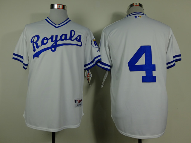 Kansas City Royals #4 Alex Gordon 1974 Throwback Pullover White Jerseys,We sell and wholesale Kansas City Royals #4 Alex Gordon 1974 Throwback Pullover White Jerseys on line form chian!