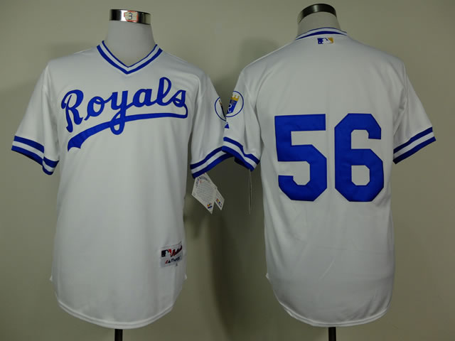 Kansas City Royals #56 Holland 1974 Throwback Pullover White Jerseys,We sell and wholesale Kansas City Royals #56 Holland 1974 Throwback Pullover White Jerseys on line form chian!