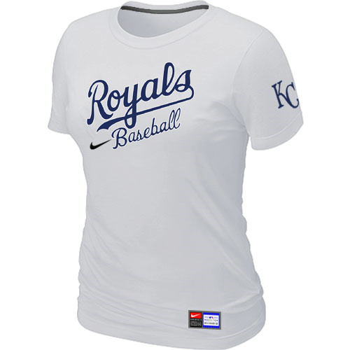Kansas City Royals White Nike Women's Short Sleeve Practice T-Shirt,We sell and wholesale Kansas City Royals White Nike Women's Short Sleeve Practice T-Shirt on line form chian!