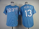 Kansas Royals #13 Aviles light Blue Cool Base Jerseys,baseball caps,new era cap wholesale,wholesale hats