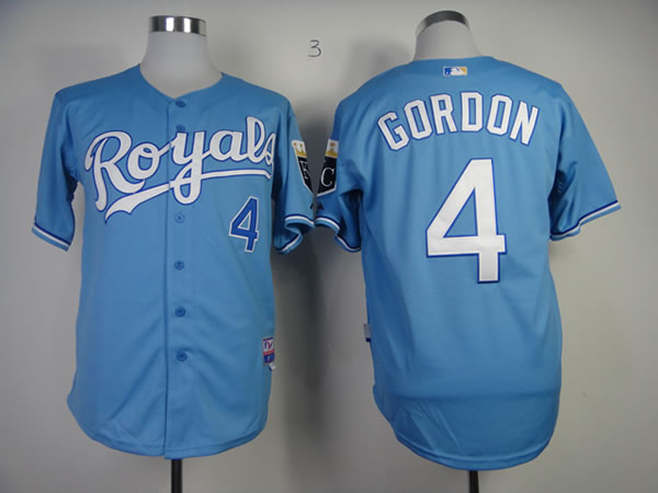Kansas Royals #4 Gordon Light Blue Jerseys,We sell and wholesale Kansas Royals #4 Gordon Light Blue Jerseys on line form chian!