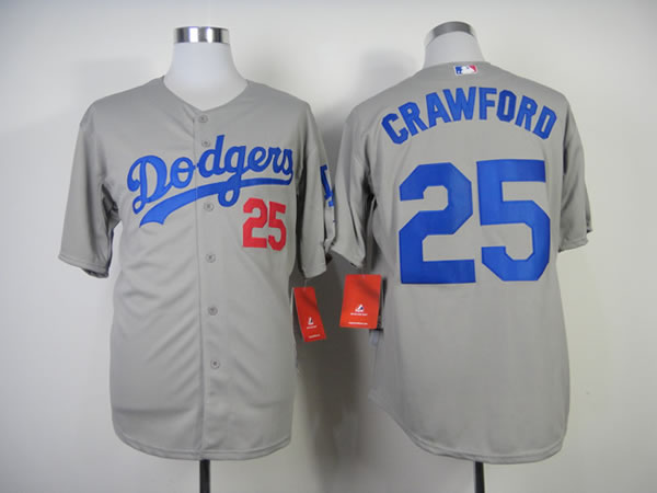 Los Angeles Dodgers #25 Carl Crawford 2014 Grey Jerseys,We sell and wholesale Los Angeles Dodgers #25 Carl Crawford 2014 Grey Jerseys on line form chian!