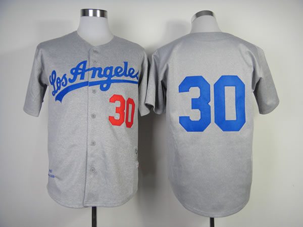 Los Angeles Dodgers #30 Maury Wills 1963 Gray Throwback Jerseys,We sell and wholesale Los Angeles Dodgers #30 Maury Wills 1963 Gray Throwback Jerseys on line form chian!