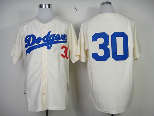 Los Angeles Dodgers #30 Maury Wills Throwback 1955 Cream  Jerseys,We sell and wholesale Los Angeles Dodgers #30 Maury Wills Throwback 1955 Cream  Jerseys on line form chian!