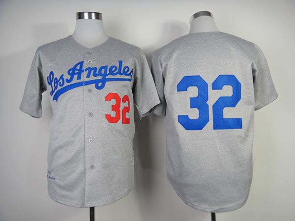 Los Angeles Dodgers #32 Sandy Koufax 1963 Gray Throwback Jerseys,We sell and wholesale Los Angeles Dodgers #32 Sandy Koufax 1963 Gray Throwback Jerseys on line form chian!