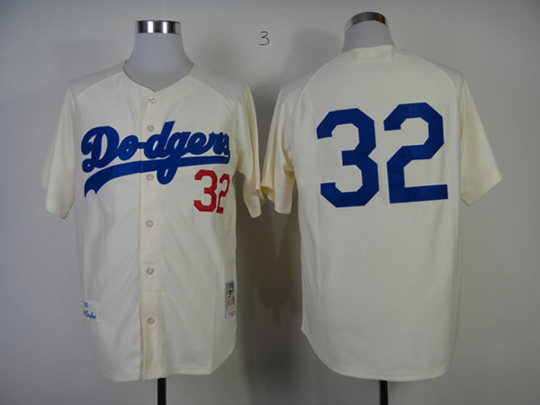 Los Angeles Dodgers #32 Sandy Koufax Throwback 1955 Cream  Jerseys,We sell and wholesale Los Angeles Dodgers #32 Sandy Koufax Throwback 1955 Cream  Jerseys on line form chian!